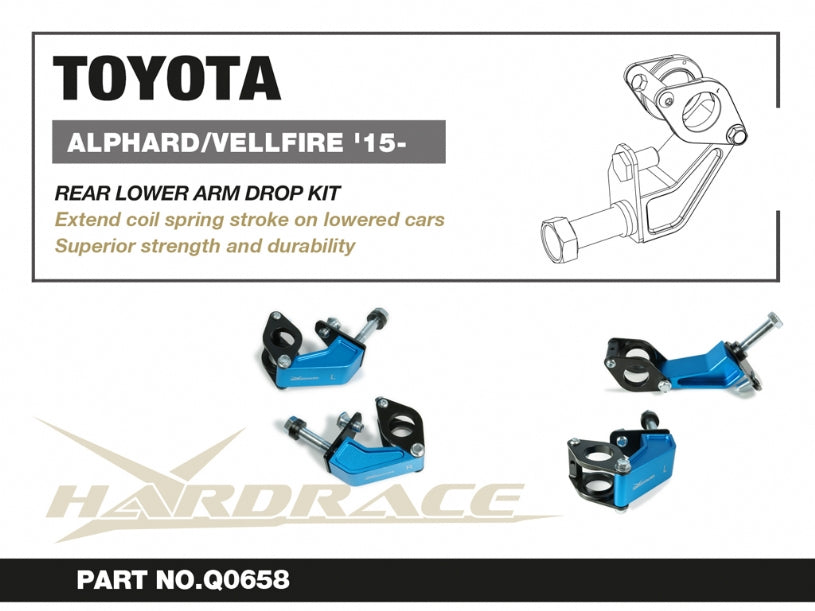 Hardrace-Rear-Damper-Drop-Kit-Part-Nr-Q0658