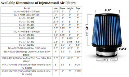 Universal-X1015-Air-Filter-89mm-Flange-171x127x127mm-[INJEN]