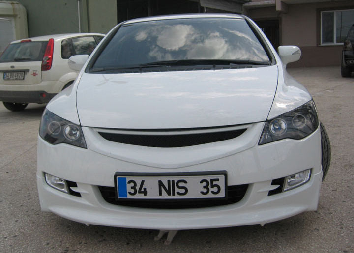 Honda-Civic-4D/Hybrid-05-08-Mugen-Look-ABS-Front-Lip-[SIX]