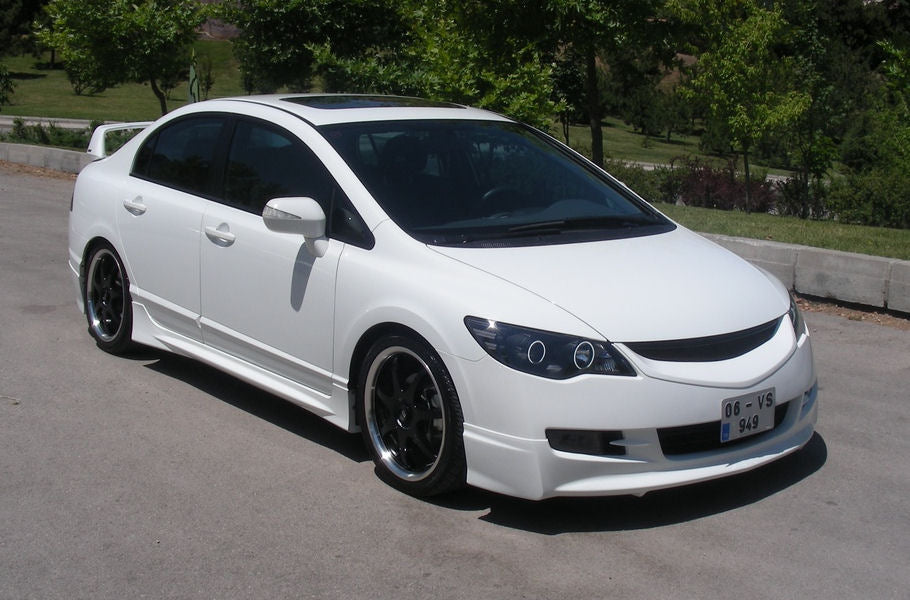Honda-Civic-4D/Hybrid-05-08-Mugen-Look-ABS-Front-Lip-[SIX]