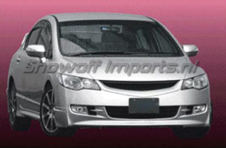 Honda-Civic-4D/Hybrid-05-08-Mugen-Look-ABS-Front-Lip-[SIX]
