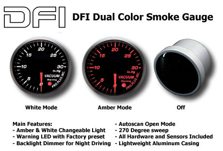 DFI-Amber/White-Smoke-Lens-Gauge-52mm---Vacuum-(bar)