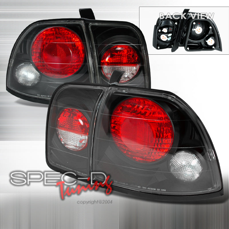 Honda-Accord-96-97-2/4D-Taillights-Black-[SR]
