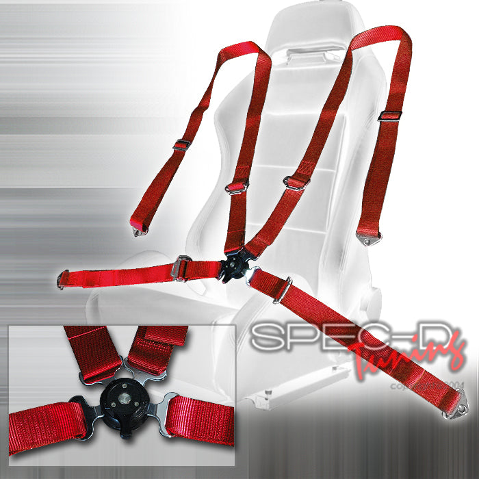 Universal-4-Point-Cam-Lock-Seat-Belt-Red-[SD]