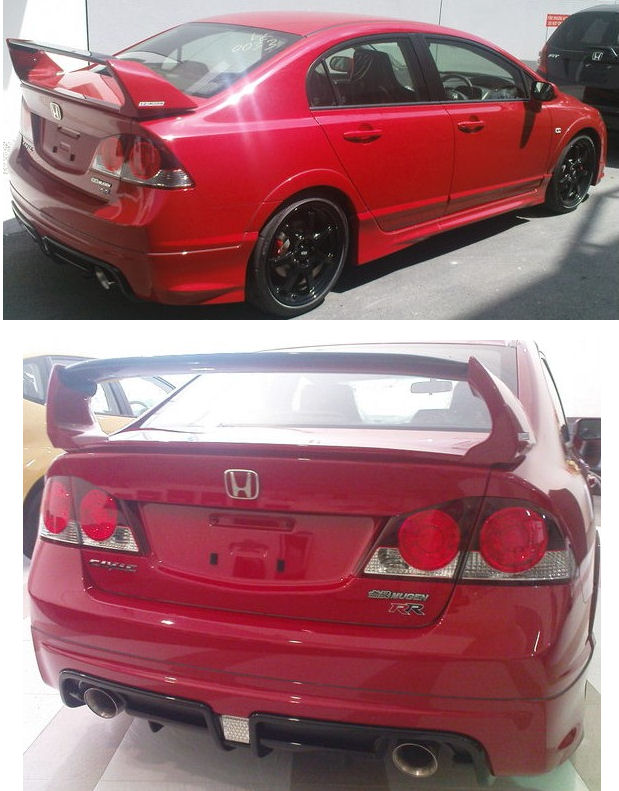 Honda-Civic-4D/Hybrid-05-09-Mugen-RR-Style-Rear-Spoiler-ABS