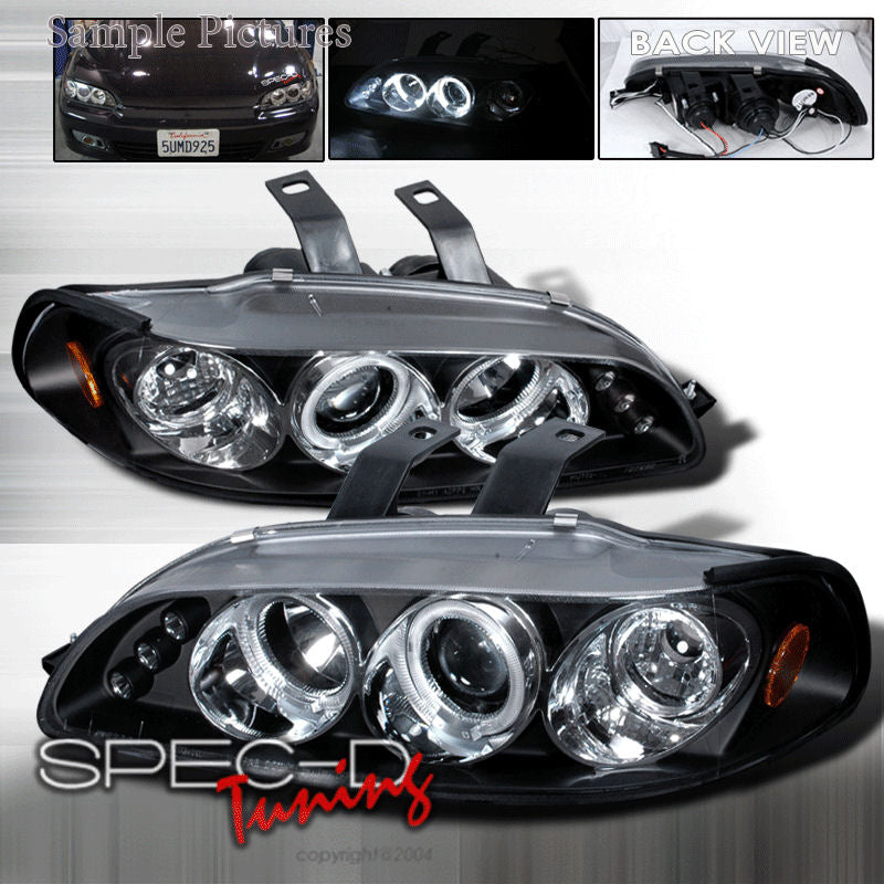 Honda-Civic-92-95-2/3D-LED-Projector-Headlights-Black-[JY]