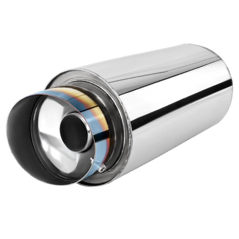 Universal-Stainless-Steel-Muffler-D1-Titanium-Tip-[SIX]