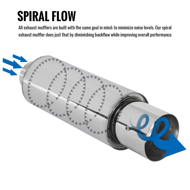 Universal-Stainless-Steel-Muffler-D1-Titanium-Tip-[SIX]