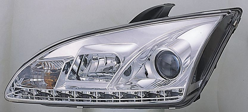 Ford-Focus-II-05-08-R8-Style-LED-Headlights-Chrome-V2