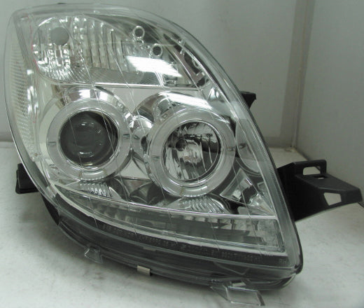 Toyota-Yaris-II-06+-Angel-Eye-Headlights-Chrome-V1