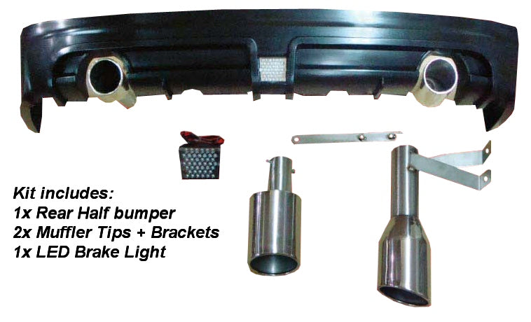 Honda-Civic-4D/Hybrid-05+-Mugen-RR-ABS-Rear-HalfBumper-[SIX]