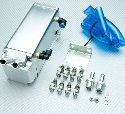 Universal-Oil-Catch-Tank-Silver-Square-+-Installation-mat.