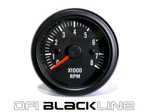 DFI-Blackline-Universal-Meter-Gauge-52mm---RPM-Tacho-(8000)