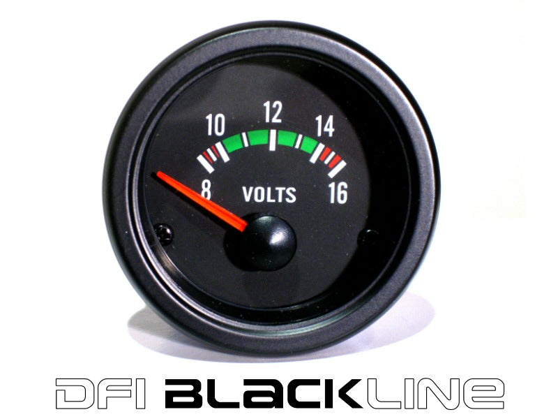DFI-Blackline-Universal-Meter-Gauge-52mm---Volt-(8-16V)