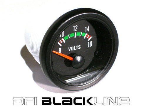 DFI-Blackline-Universal-Meter-Gauge-52mm---Volt-(8-16V)
