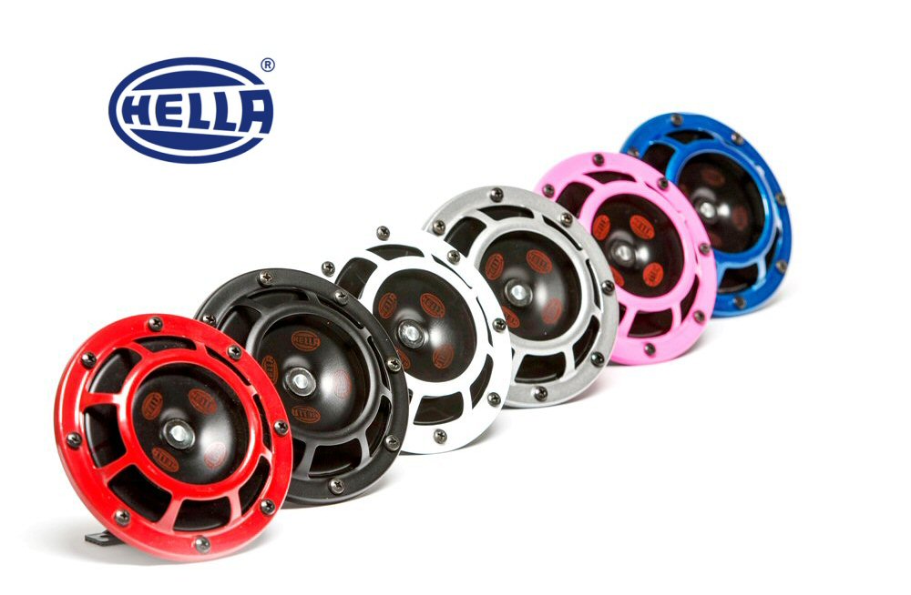 Hella-Supertone-Horn-Kit-RED-118dB-Set-of-2-incl-Relay