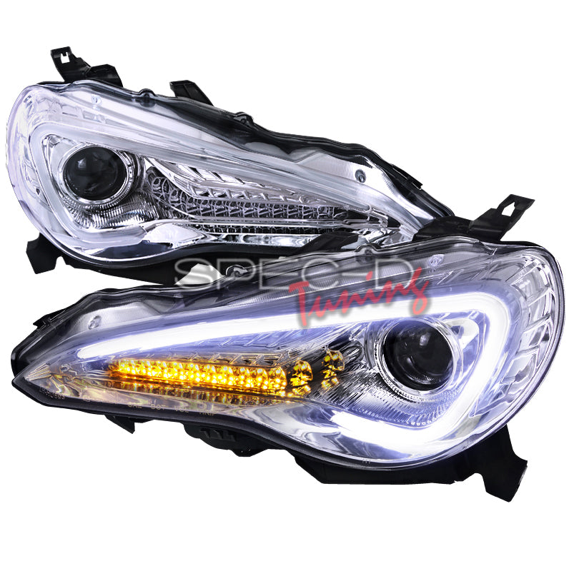 Toyota-GT86-Tube-LED-Headlights-Chrome-Housing-[SD]