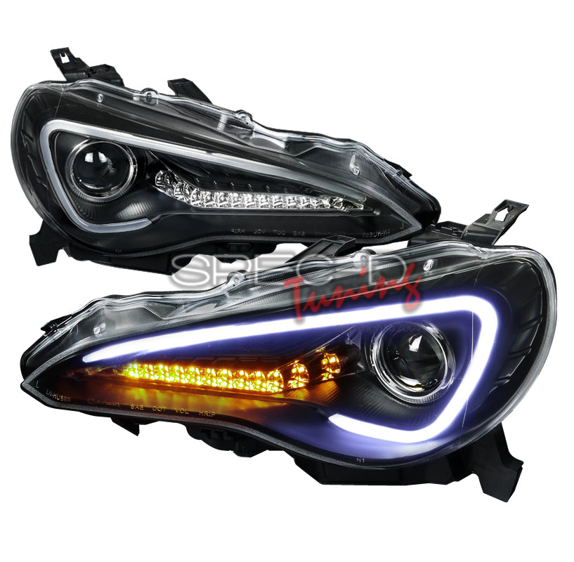 Toyota-GT86-Tube-LED-Headlights-Black-Housing-[SD]