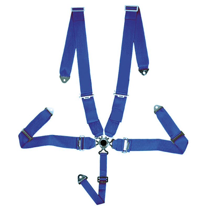 Universal-5-Point-Race-Harness/Belt-3-Inch-Blue-+-E-Mark