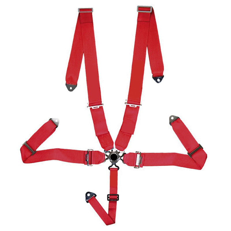 Universal-5-Point-Race-Harness/Belt-3-Inch-Red-+-E-Mark