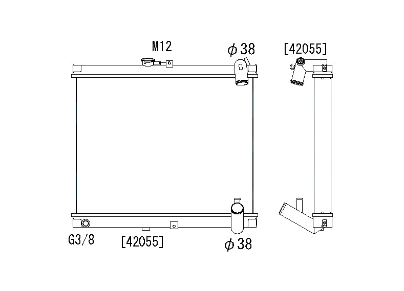 Mazda-RX7-FC-86-88-13B-T-1.3-Koyo-Alu-Radiator-53mm-R-Core
