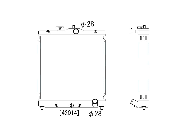 Honda-Civic/Delsol-92-00-SOHC-28mm-Neck-Koyo-Radiator-53mm