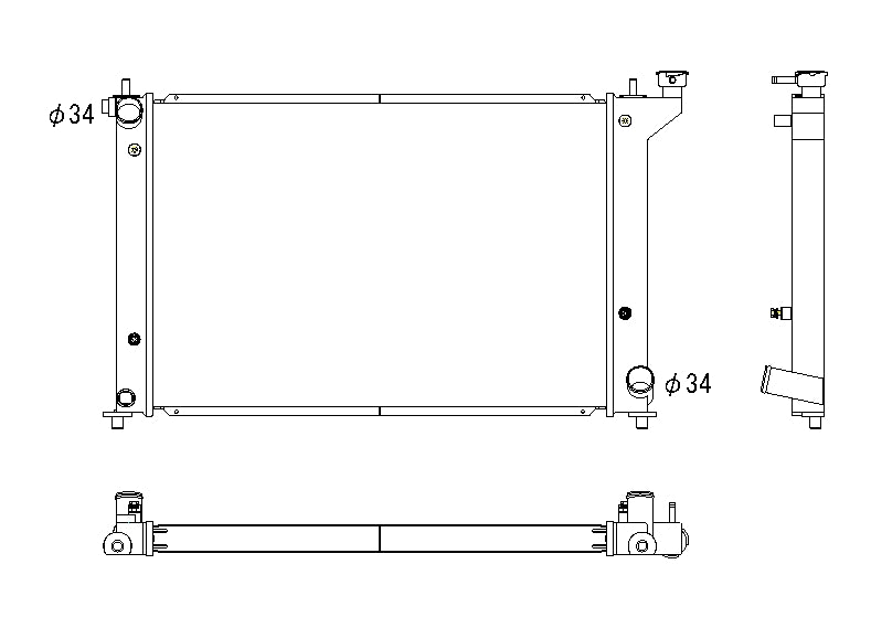 Scion-TC-05-10-2.4l-Koyo-Alu-Radiator-36mm-KV011553R