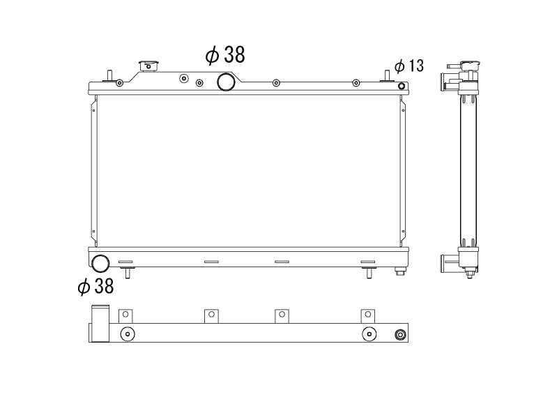 Subaru-Impreza-08-15-WRX-5-Speed-Koyo-Alu-Radiator-36mm-USA