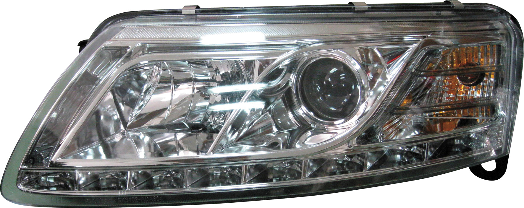 Audi-A6-4F-04-08-Headlights-Set-DRL-Clear-(HID-type)