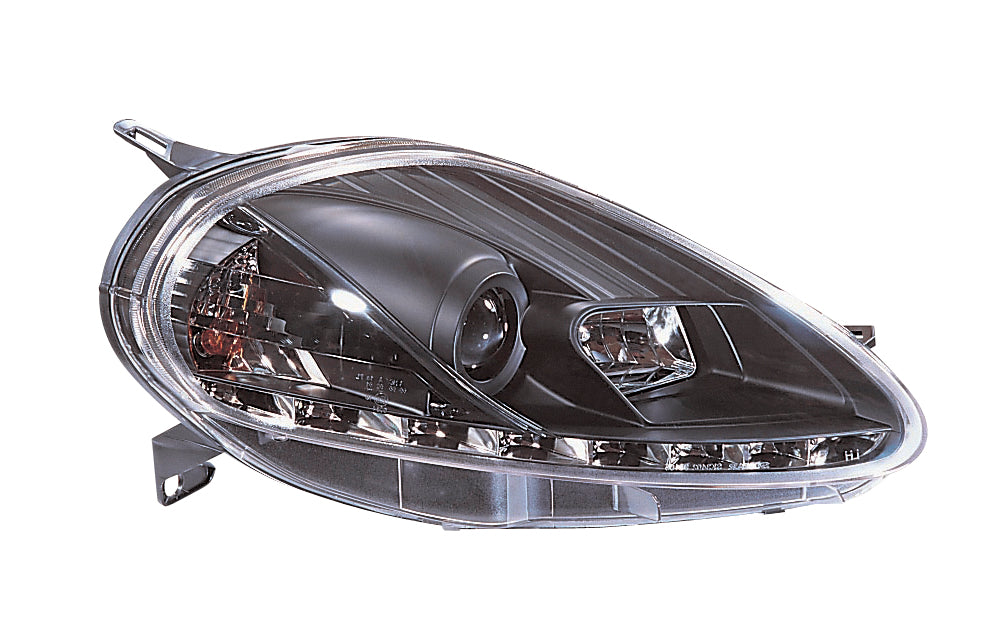 Fiat-Grande-Punto-05-07-Headlights-Set-DRL-Black-(Electric)