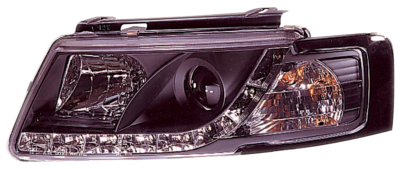 VW-Passat-3B-97-00-Headlights-Set-DRL-Black