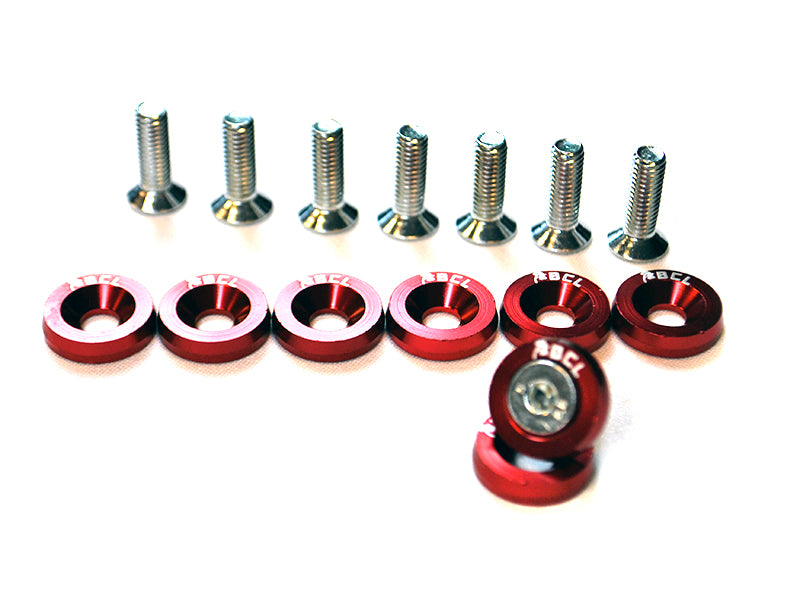 Universal-M6x18-Fenders-Washers-BCL-Red---Set-of-8