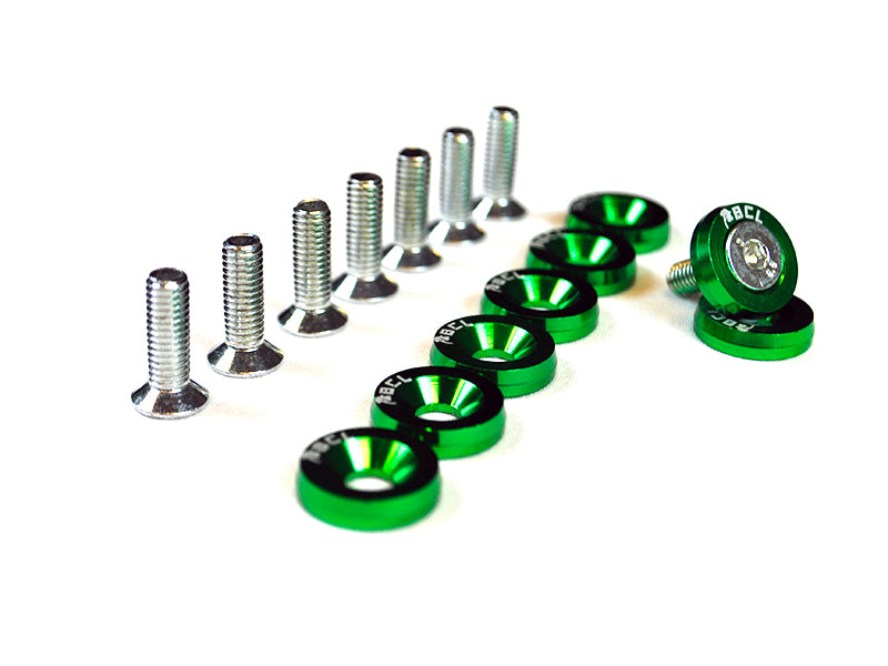 Universal-M6x18-Fenders-Washers-BCL-Green---Set-of-8