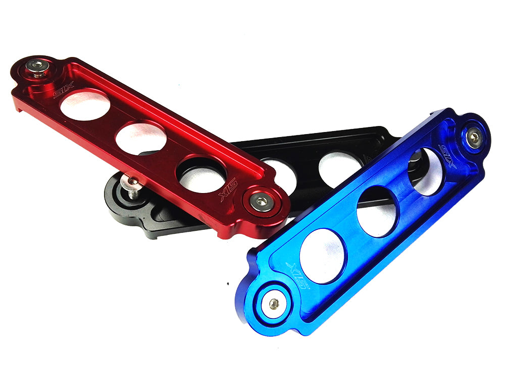 Universal-Billet-Battery-Tie-Down-Short-17cm-Red-[SIX]