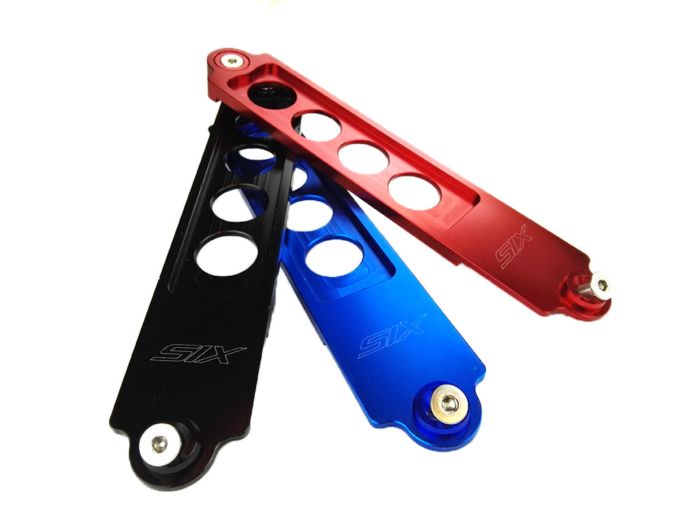 Universal-Billet-Battery-Tie-Down-Long-22cm-Red-[SIX]