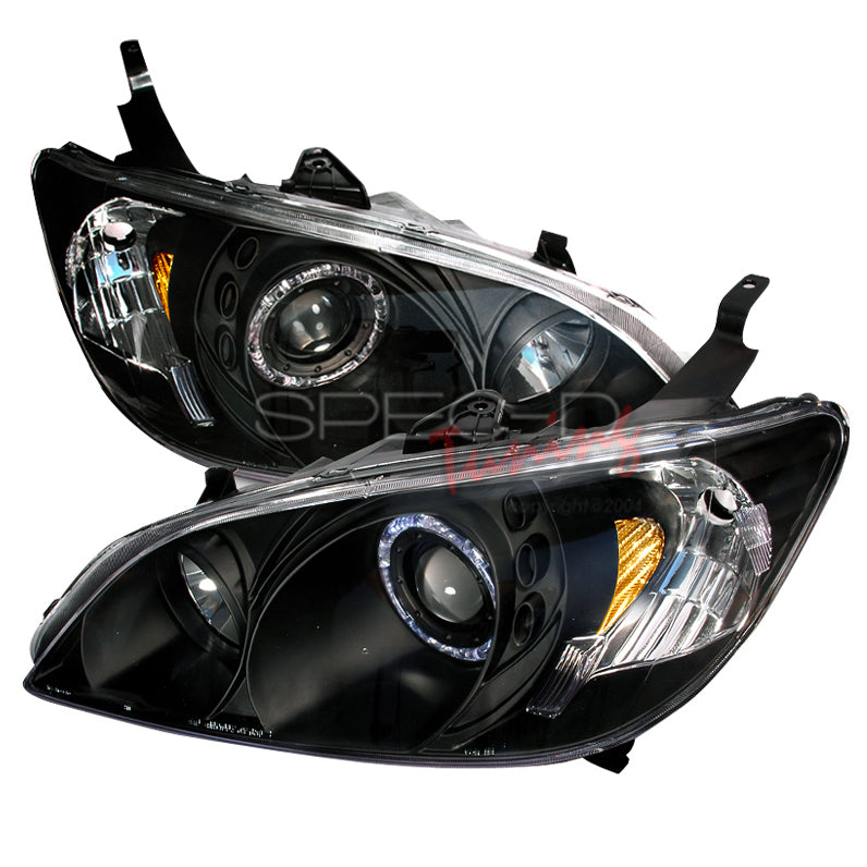 Honda-Civic-04-05-2D-Coupe-Projector-Headlights-Black-[KS]