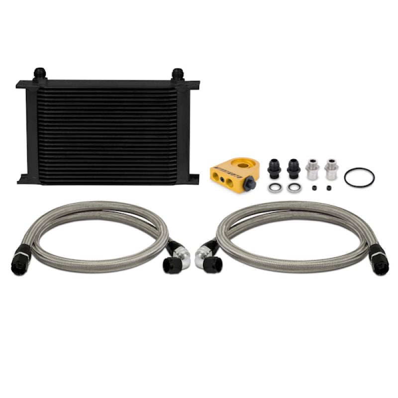 Universal-Thermostatic-Oil-Cooler-25-Row-Black-Mishimoto