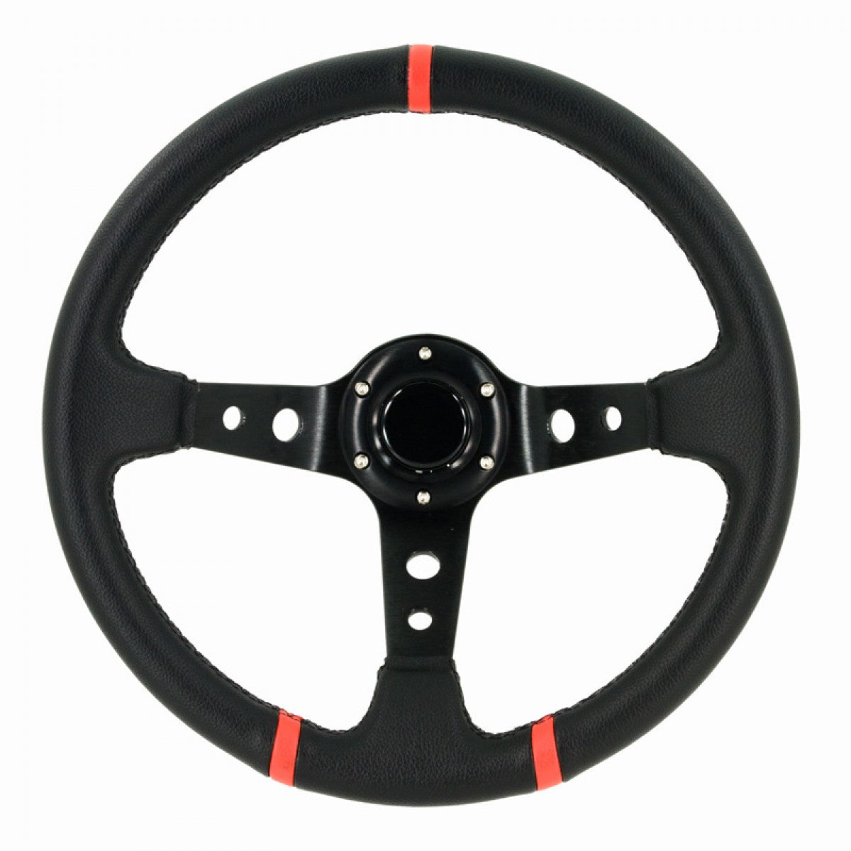 Universal-SIX-Steering-Wheel-DRIFT-Suede-90mm-Dish-35cm