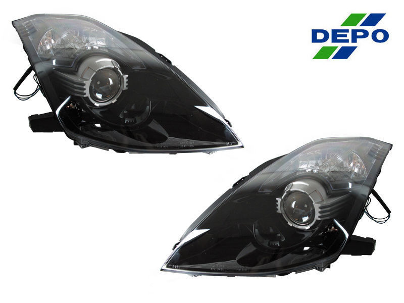Nissan-350Z-03-09-JDM-Projector-Headlights-Set-Black-LHD
