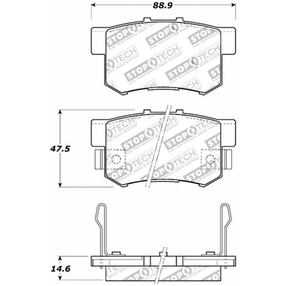 30805370-Stoptech-Street-Brake-Pads-with-Shims-&-Hardware