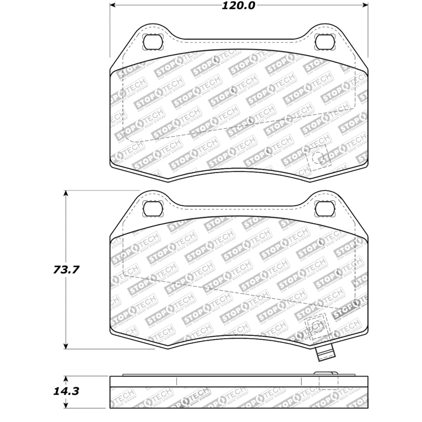 30809600-Stoptech-Street-Brake-Pads-with-Shims-&-Hardware