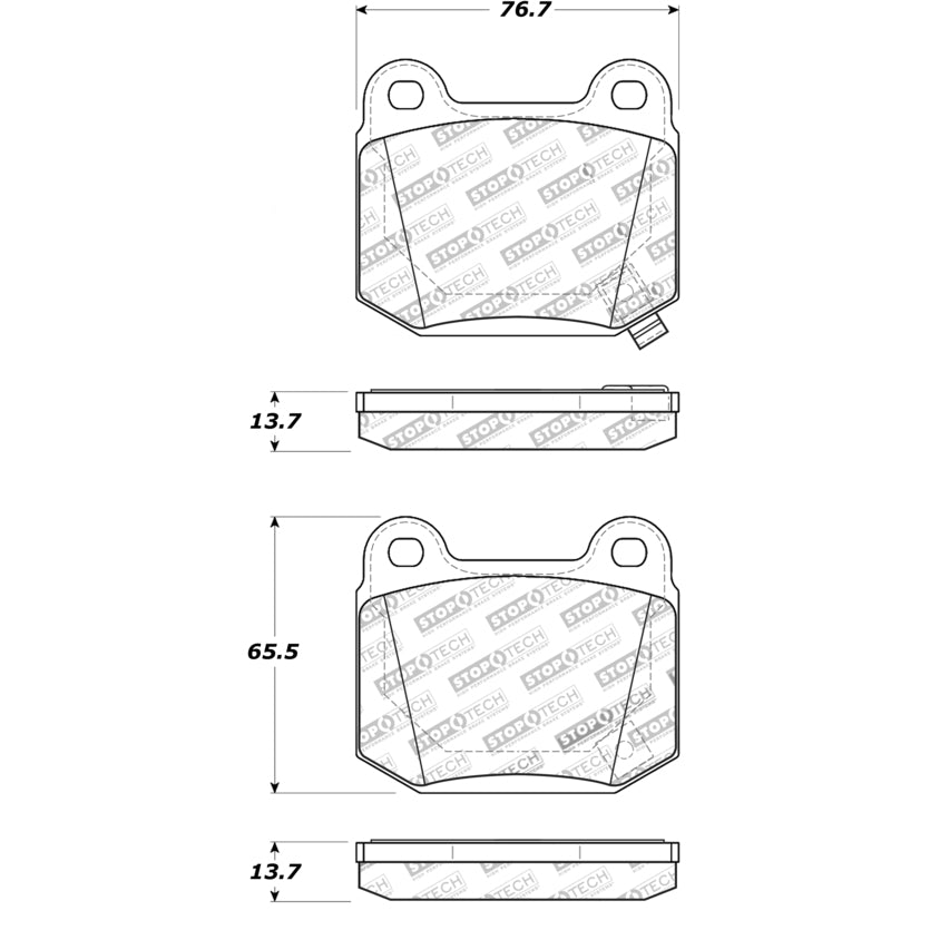 30809610-Stoptech-Street-Brake-Pads-with-Shims-&-Hardware