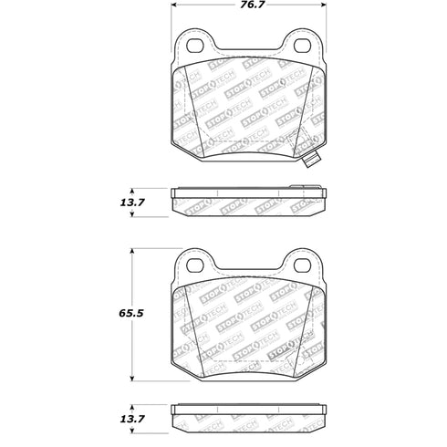 30809610-Stoptech-Street-Brake-Pads-with-Shims-&-Hardware