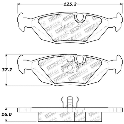 30902790-Stoptech-Sport-Brake-Pads-with-Shims-&-Hardware