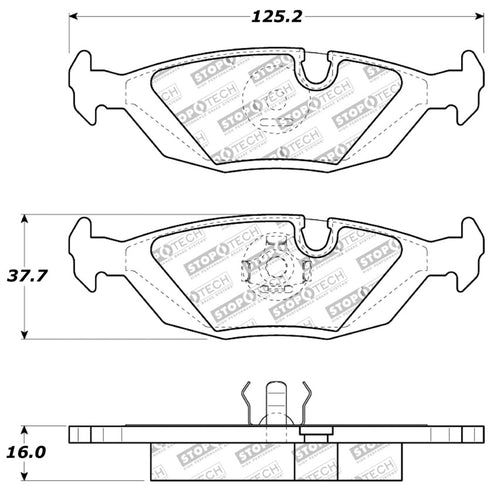 30902790-Stoptech-Sport-Brake-Pads-with-Shims-&-Hardware