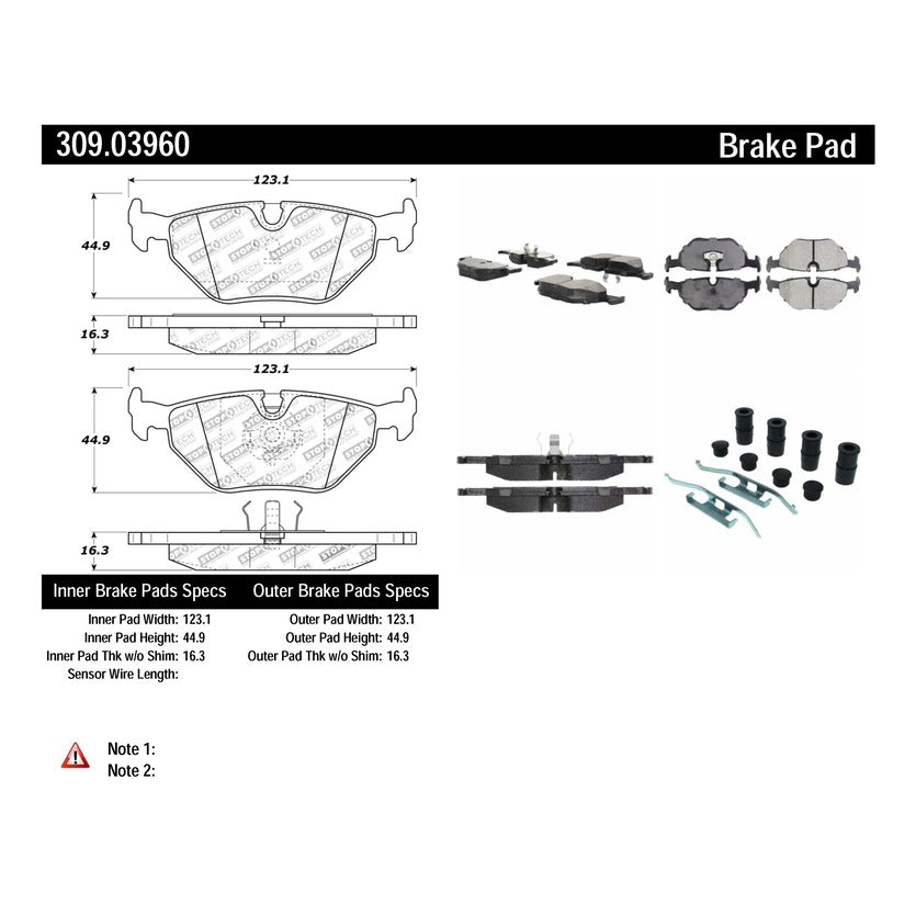 30903960-Stoptech-Sport-Brake-Pads-with-Shims-&-Hardware