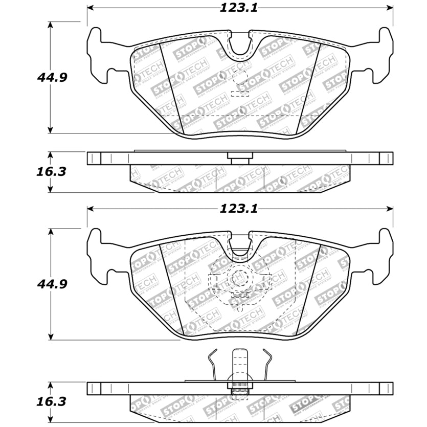 30903960-Stoptech-Sport-Brake-Pads-with-Shims-&-Hardware