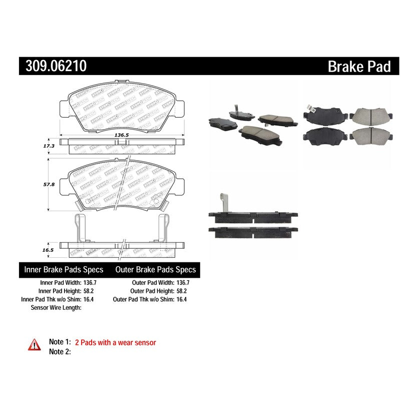 30906210-Stoptech-Sport-Brake-Pads-with-Shims-&-Hardware