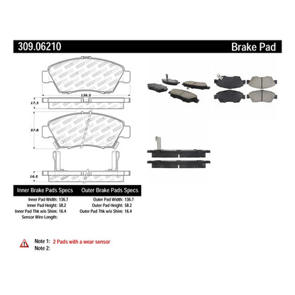 30906210-Stoptech-Sport-Brake-Pads-with-Shims-&-Hardware