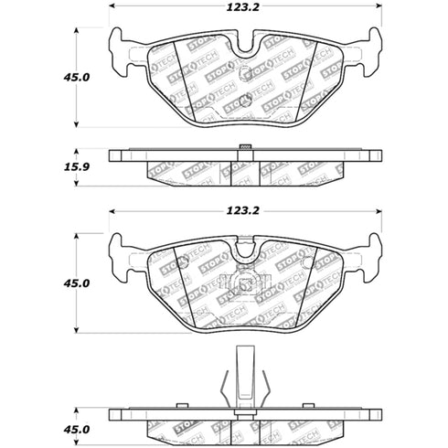 30906920-Stoptech-Sport-Brake-Pads-with-Shims-&-Hardware